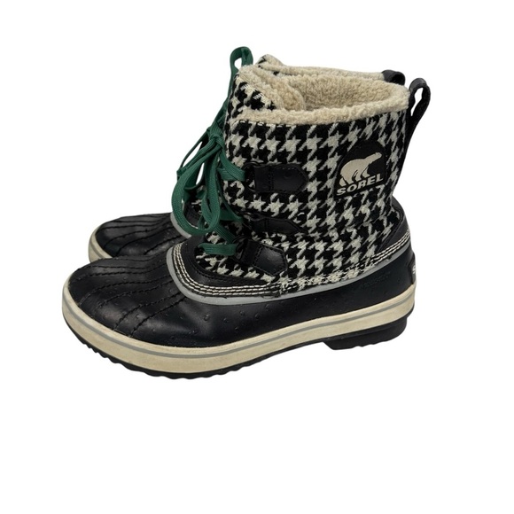 Sorel Tivoli Tweed Waterproof Ankle Winter Boots size 7 Houndstooth NL1627-068 - Picture 3 of 10